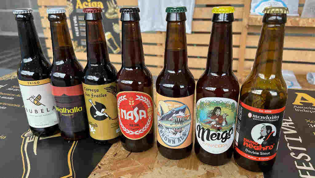 Escolma de cervexas producidas por membros da Aciga, a terza feira. (Foto: Aciga)