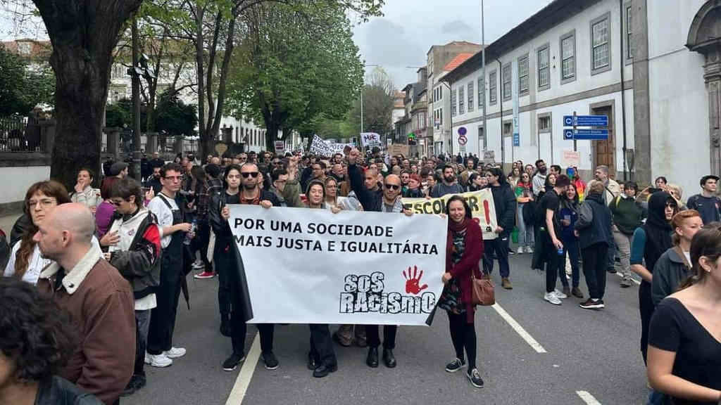 Manifestación no Porto o pasado 6 de abril (Foto: SOS Racismo).