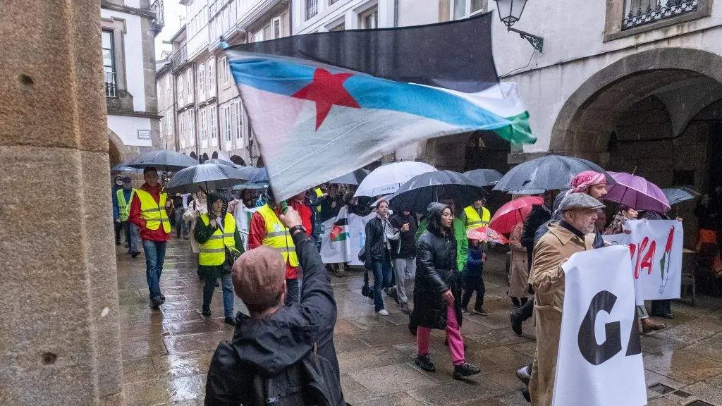 Manifestaci&oacute;n en Santiago.