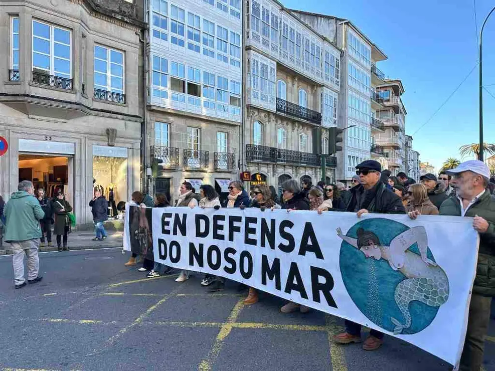 Comezo da marcha cara ao Obradoiro. (Foto: Elvira Branco)