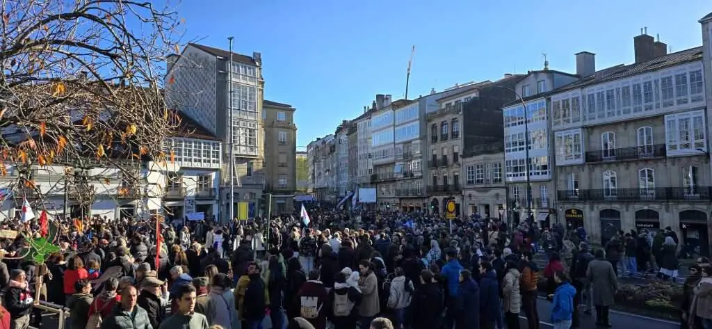 Manifestaci&oacute;n contra Altri en Santiago de Compostela. (Foto: Sergio Figueira)