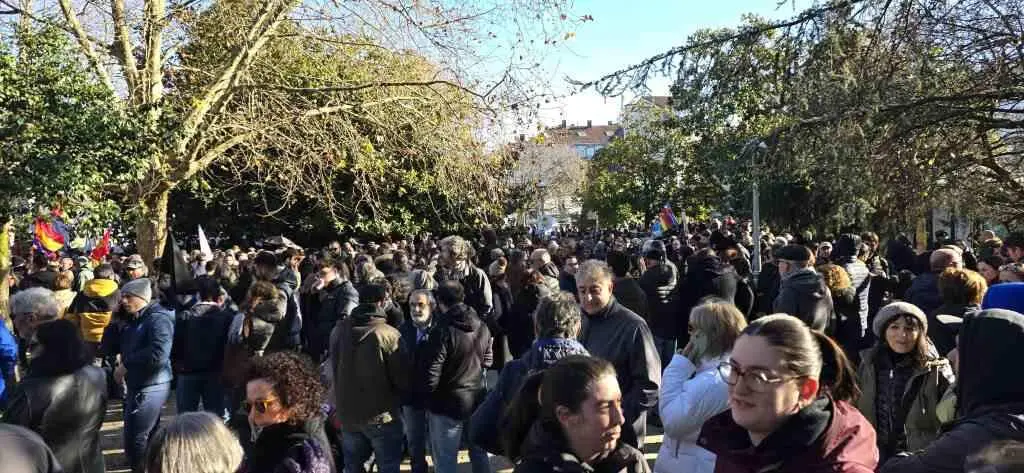 Manifestaci&oacute;n contra Altri en Santiago de Compostela. (Foto: Sergio Figueira)