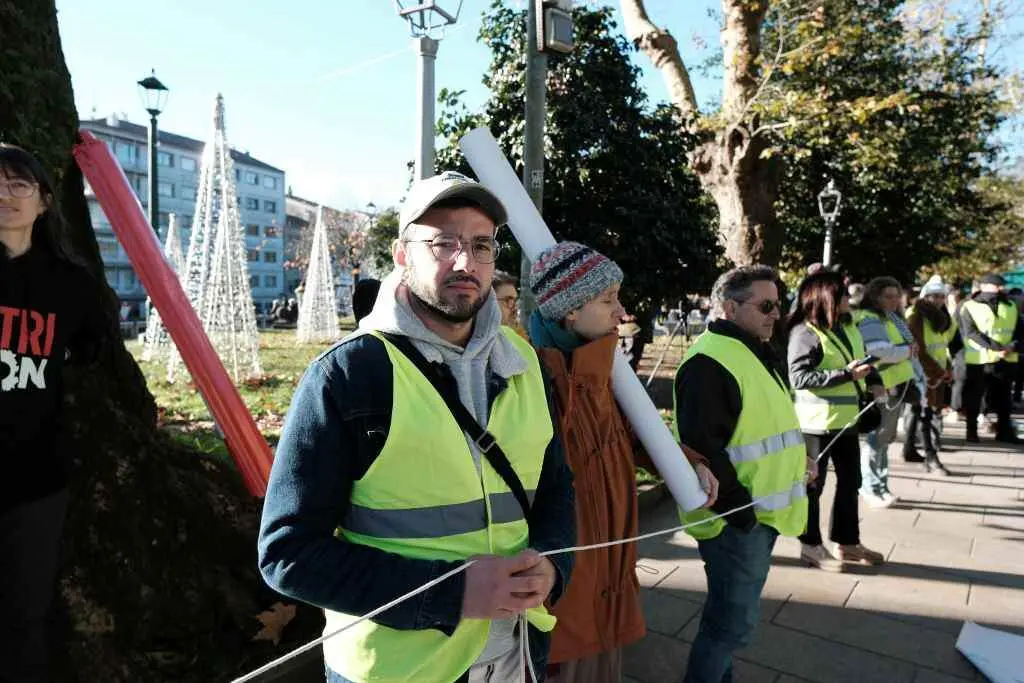 Manifestaci&oacute;n contra Altri en Santiago de Compostela. (Foto: Arxina)