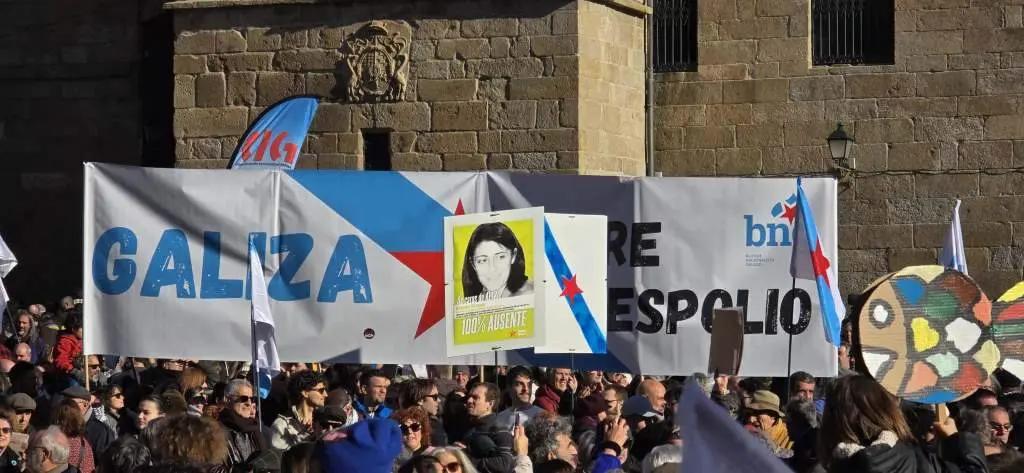 Manifestaci&oacute;n contra Altri en Santiago de Compostela. (Foto: Sergio Figueira)
