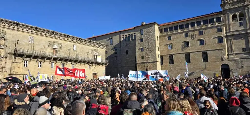 Manifestaci&oacute;n contra Altri en Santiago de Compostela. (Foto: Sergio Figueira)
