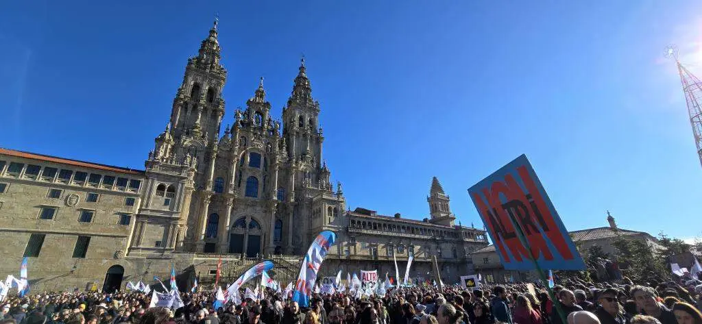 Manifestaci&oacute;n contra Altri en Santiago de Compostela. (Foto: Sergio Figueira)