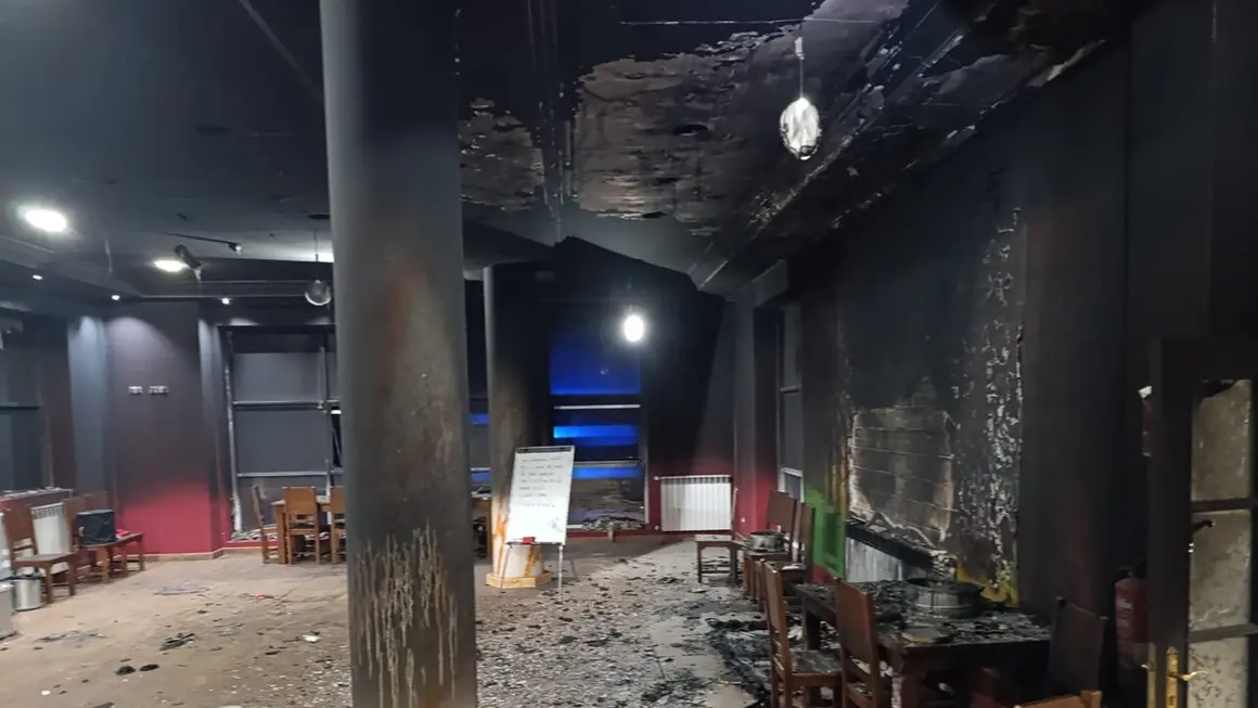 O centro espec&iacute;fico para menores migrantes de Monforte, este s&aacute;bado 20 de setembro tras o suceso. (Foto: N&oacute;s Diario)