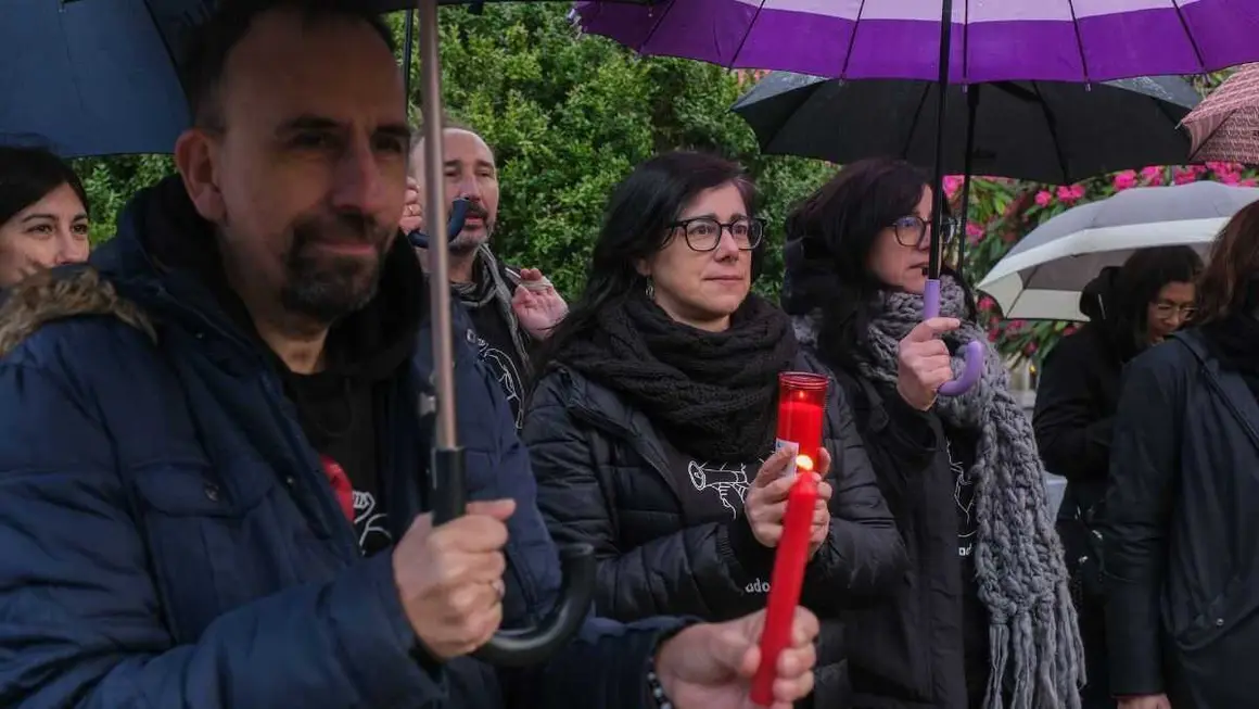 Mobilizaci&oacute;n do profesorado galego, este 16 de decembro en Compostela. (Foto: Arxina)