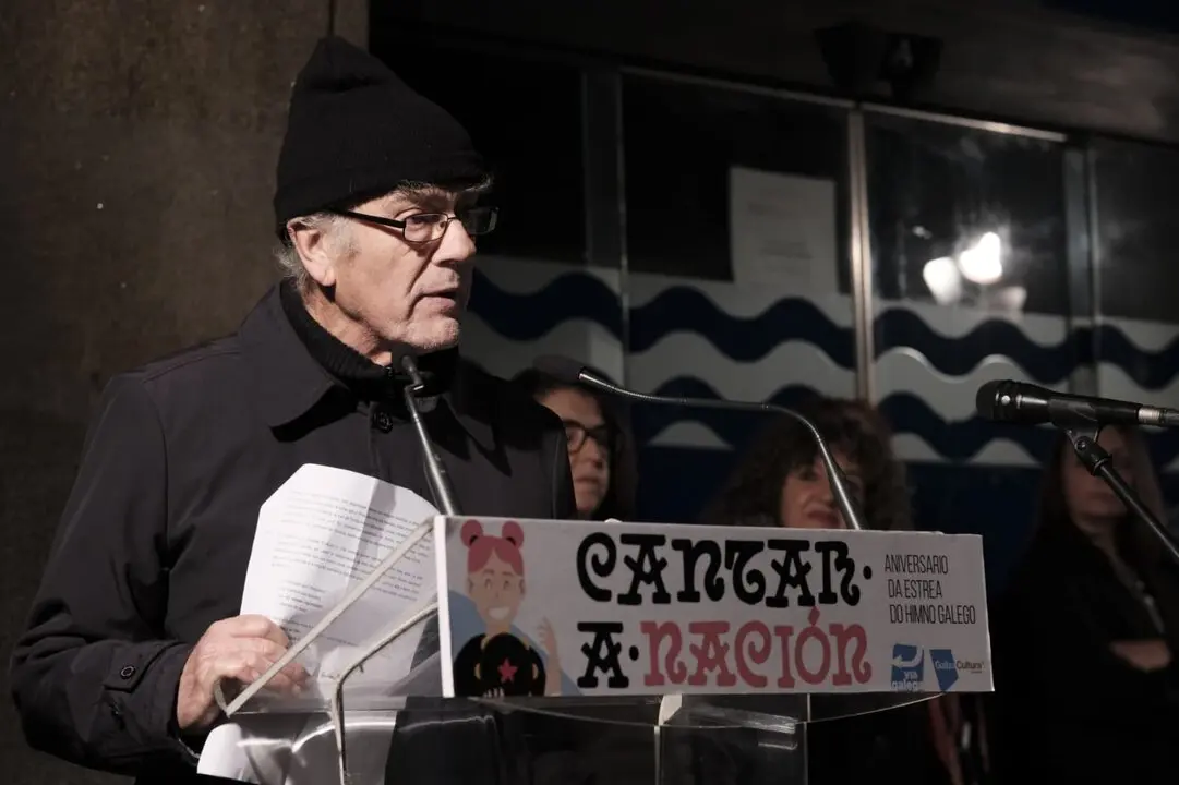 Foto do acto, Cantar a Naci&oacute;n, en Pontevedra. (Foto: N&oacute;s Diario)