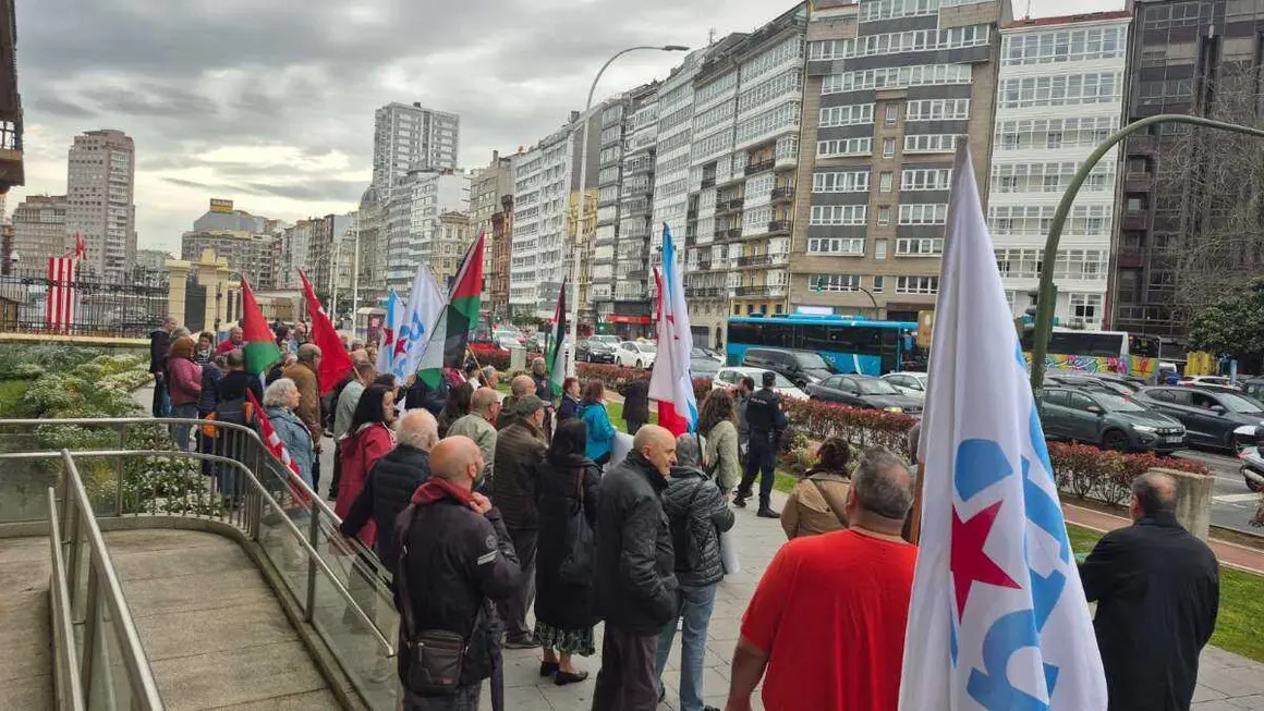 Concentraci&oacute;n contra a guerra, esta terza feira, na Coru&ntilde;a.
