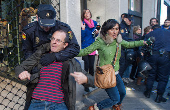 Carga policial na Coruña
