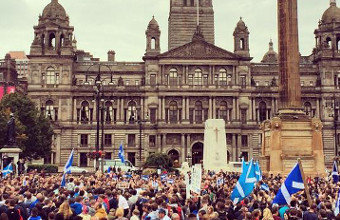 Rally in Glasgow