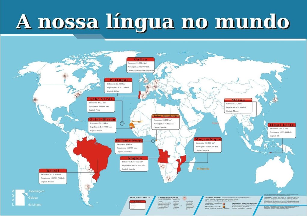 A-nossa-língua-no-mundo. Fonte Galician State