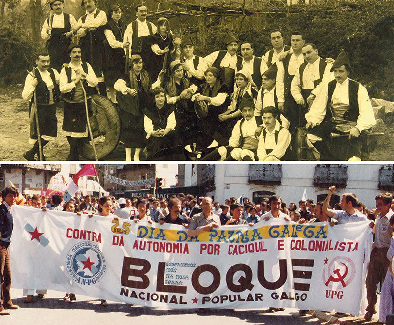 Comitiva inicial da manifestación do Día da Patria Galega (Arquivo da Fundación Terra e Tempo)