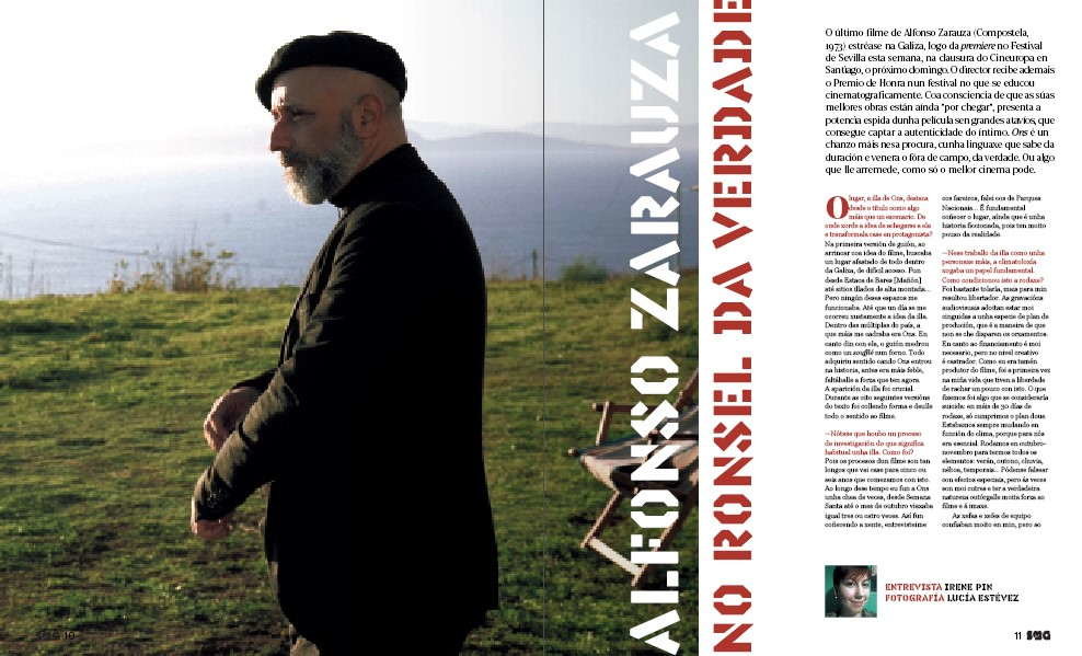 Imaxe da entrevista a Alfonso Zarauza no Sermos. (Foto: Lucía Estévez)