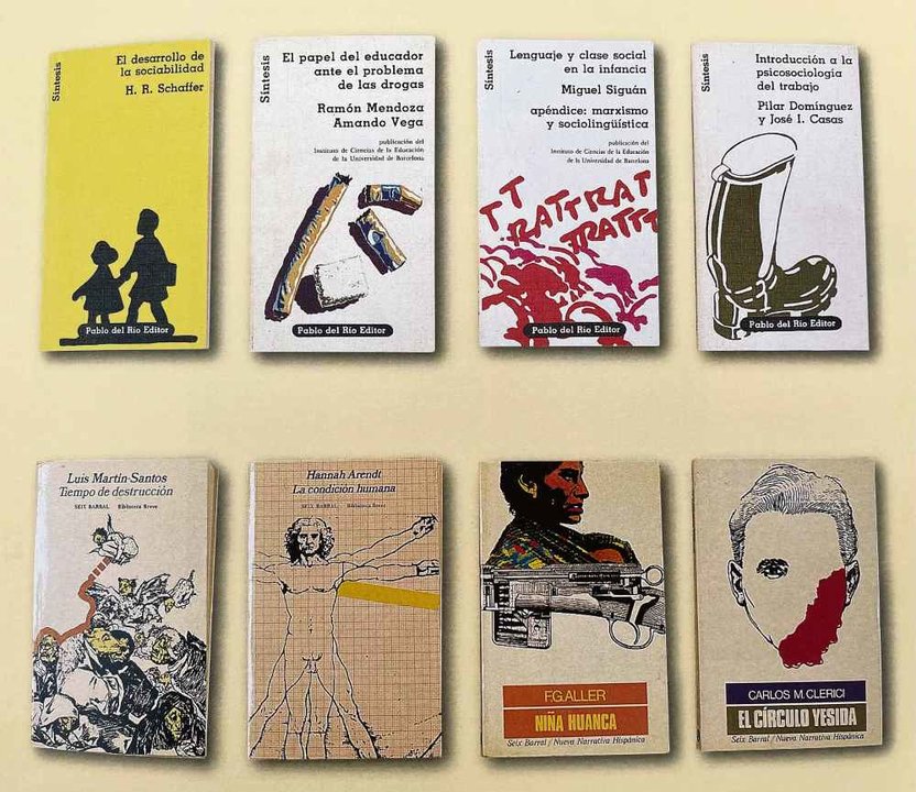 Coleccións de libros para Pablo del Río Editor e Seix Barral.