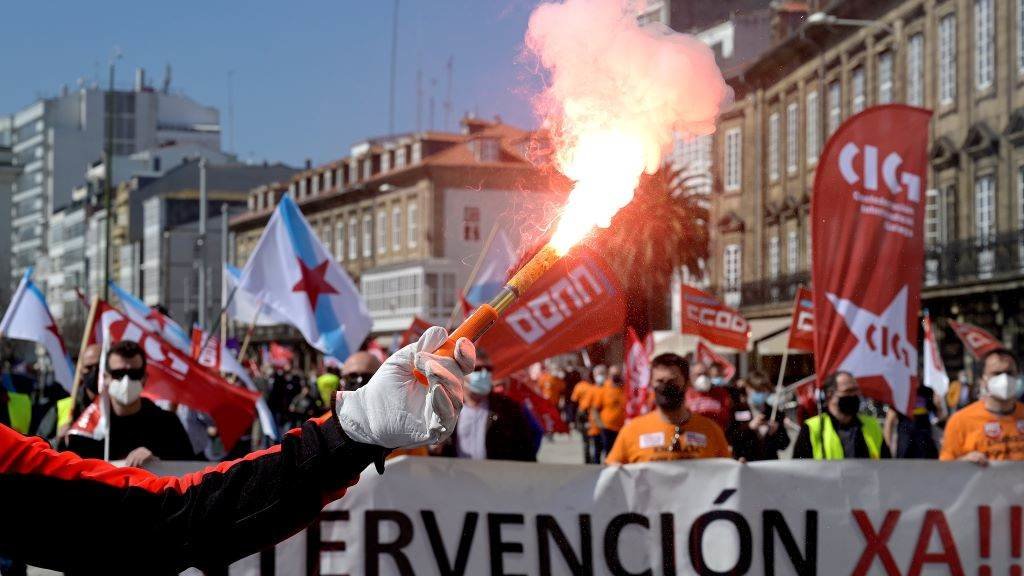 Protesta do cadro de persoal da Coruña. (Foto: M.Dylan / Europa Press)