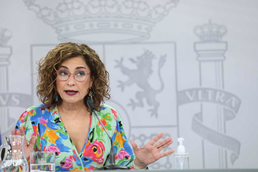 María Jesús Montero, voceira do Goberno do Estado, despois do Consello de Ministros de onte. (Foto: Cézaro De Luca / Europa Press)