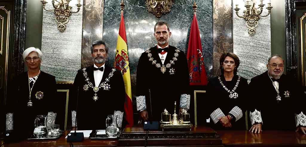 Felipe VI presidindo
a apertura do ano xudicial (Imaxe: Nós Diario)