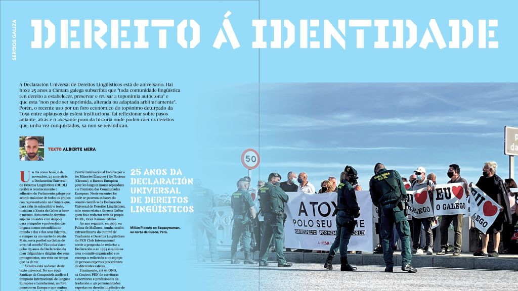 A reportaxe de apertura de Sermos Galiza sobre os dereitos lingüísticos. (Foto: Nós Diario)
