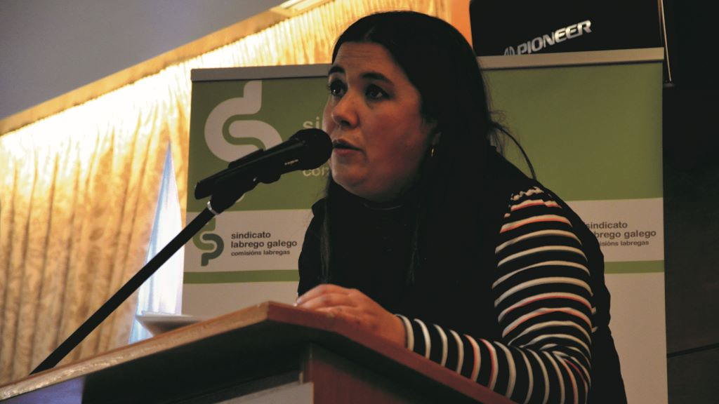 A recentemente reelixida secretaria xeral do SLG, Isabel Vilalba. (Foto: Nós Diario)