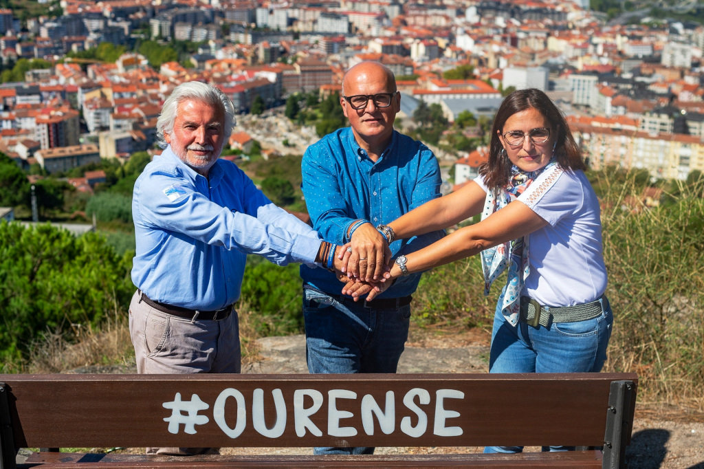 Rosendo Fernández, José Manuel Baltar e Ana Villarino presentando o congreso do PP de Ourense. (Foto:Europa Press)
