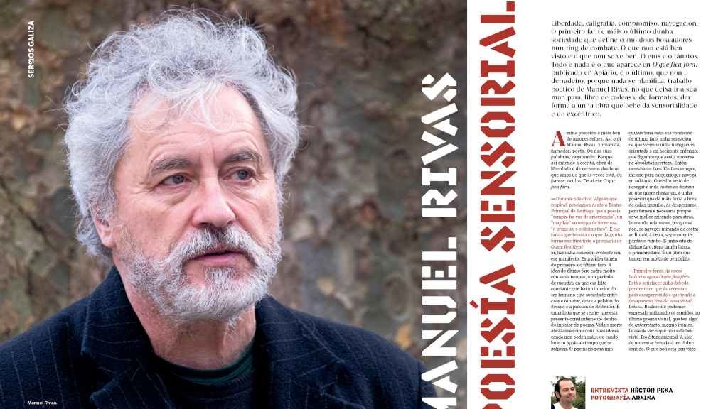 O xornalista Héctor Pena entrevista Manuel Rivas neste número de 'Sermos Galiza'.