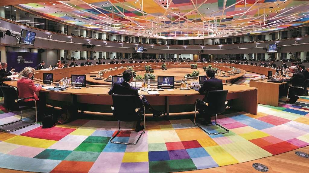 Reunión do Consello de Europa na que foi aprobado o programa 'Next Generation'. (Foto: Europa Press)