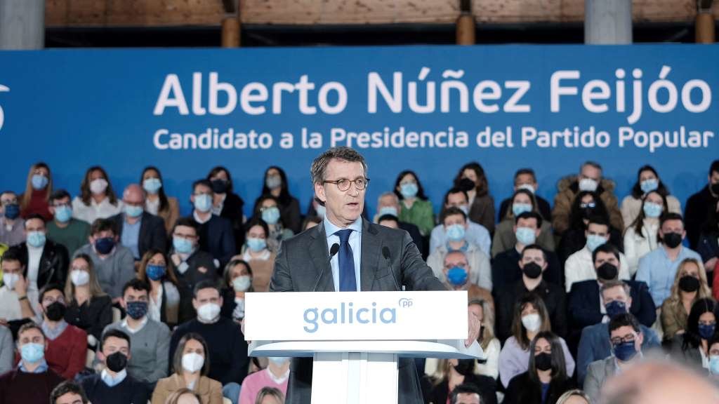 Alberto Núñez Feixoo, esta cuarta feira, na Xunta Directiva do PPdeG (Foto: César Arxina / Europa Press).