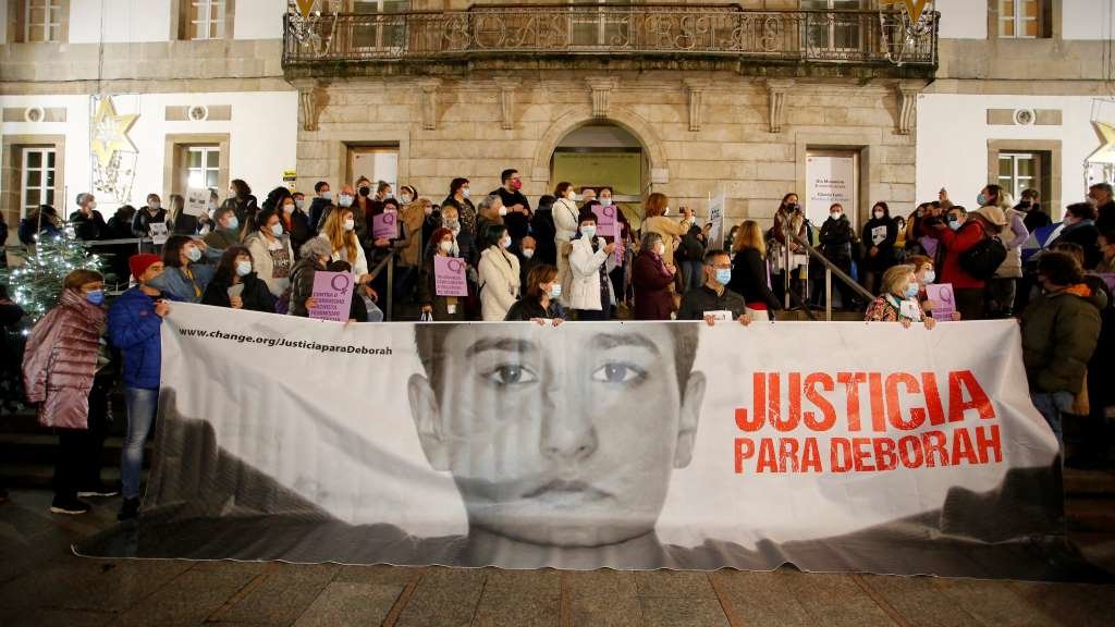 Concentración en Vigo decorrida o pasado 28 de decembro de 2021 para pedir "xustiza para Déborah" (Foto: Marta Vázquez Rodríguez / Europa Press).