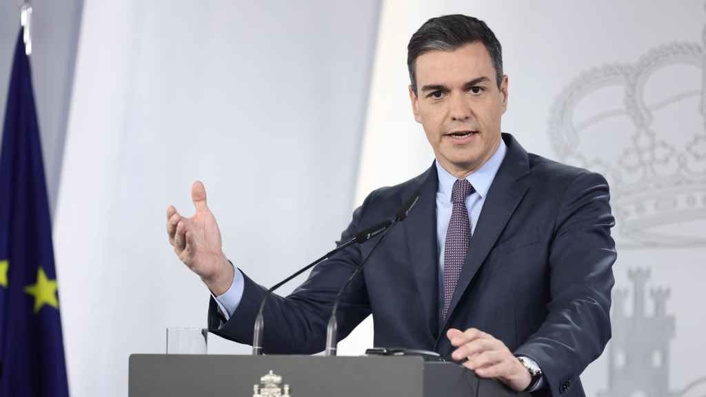 O presidente do Goberno español, Pedro Sánchez, a pasada cuarta feira nunha comparecencia ante a prensa (Foto: Europa Press).