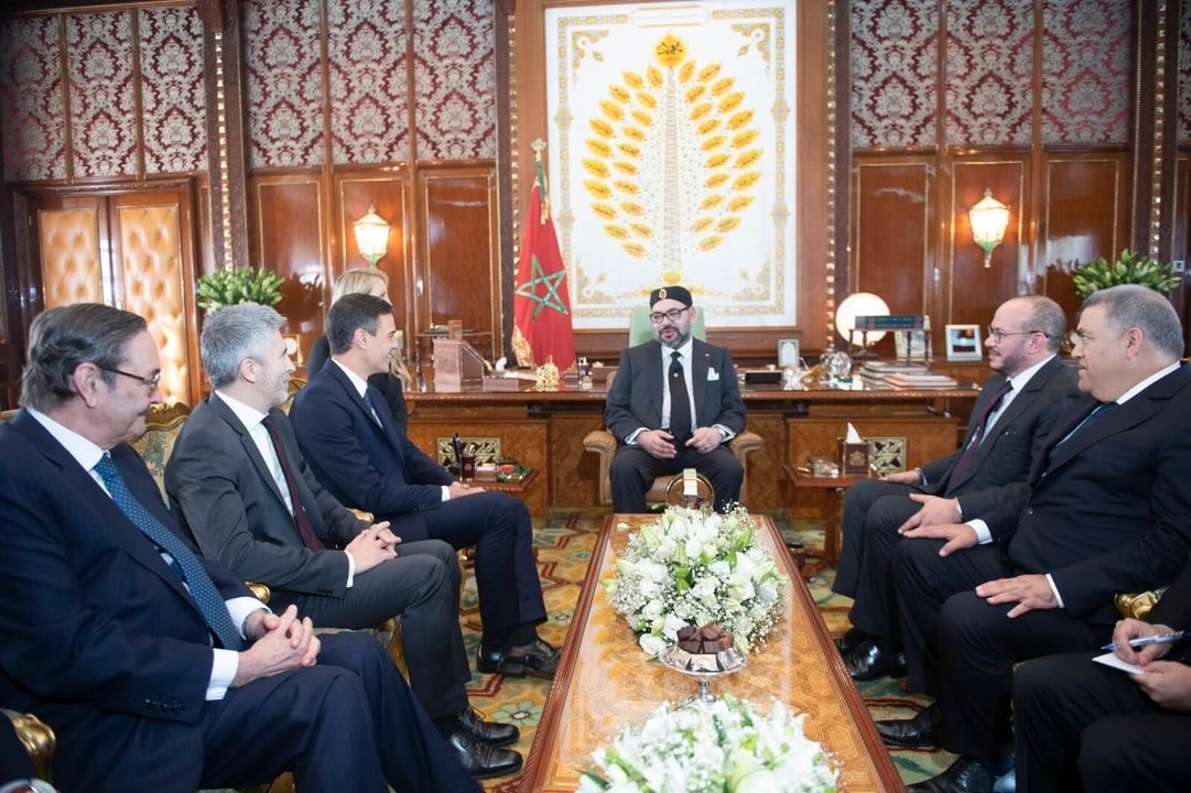 Encontro institucional entre o Goberno español e o rei de Marrocos. (Foto: Europa Press)