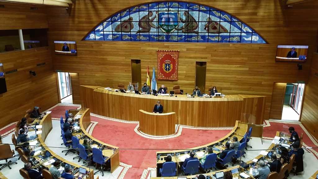 Núñez Feixoo compareceu na Cámara ao aceptar o PP a petición urxente solicitada polo BNG e que o PP vetou a semana pasada (Foto: Parlamento da Galiza).