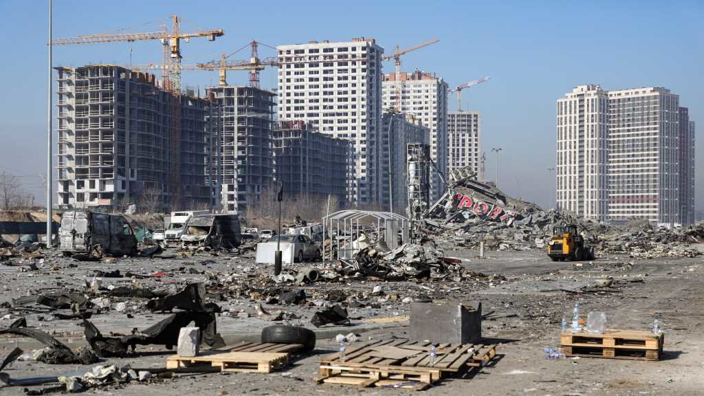 Centro comercial derruído en Kíiv tras un ataque ruso (Foto: Yuliia Ovsiannikova / Zuma Press).