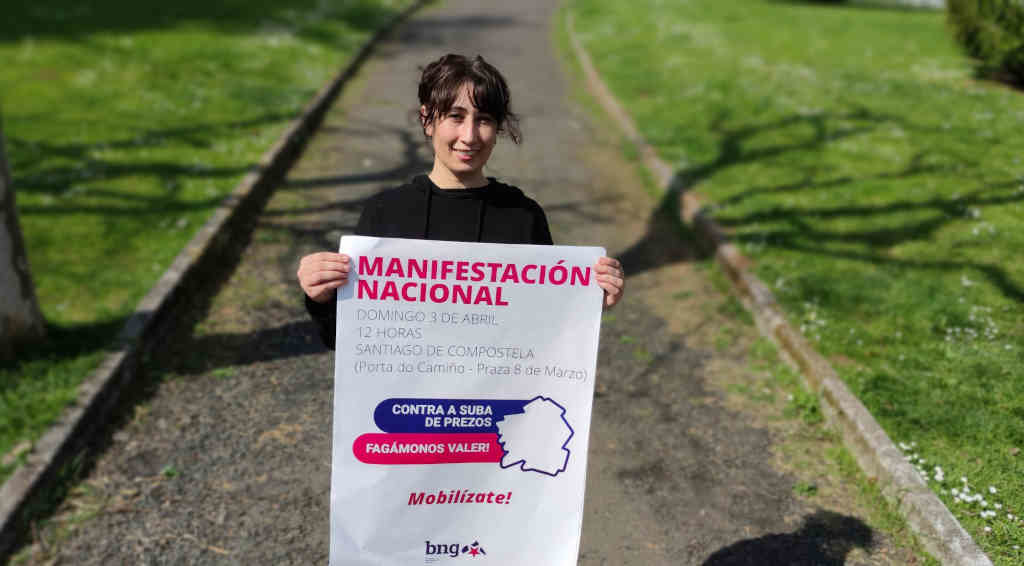 Lucía López anima ao pobo galego a manifestarse este domingo. (Foto: Nós Diario)
