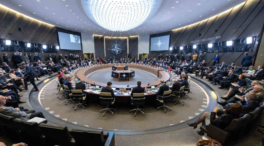 Reunión da Asemblea Xeral da OTAN en Bruxelas o pasado 7 de abril. (Foto: Europa Press)