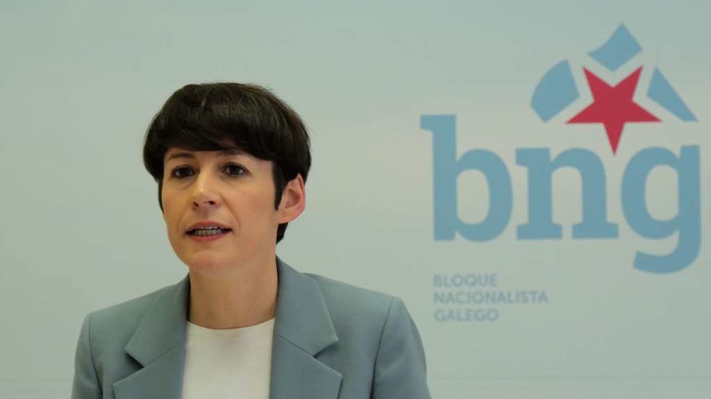 A portavoz nacional do BNG, Ana Pontón, esta segunda feira, no Parlamento da Galiza. (Foto: Nós Diario)