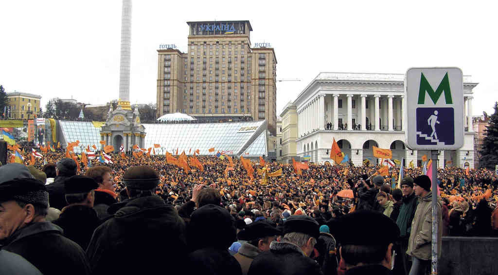 A chamada Revolución Laranxa estalou en 2004 despois das acusacións de amaño electoral a Viktor Yanukovych. (Foto: Irpin)