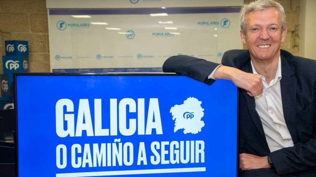 Alfonso Rueda, esta terza feira, presentando a súa candidatura. (Foto: PP)