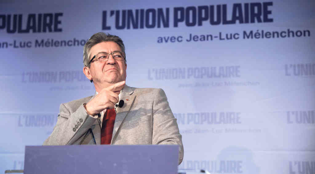 O candidato da Francia Insubmisa, Jean-Luc Mélenchon, reúnese hoxe co Partido Socialista para estudar unha fronte electoral de esquerda. (Foto: Alexis Sciard / Zuma Press / Contacto Photo)