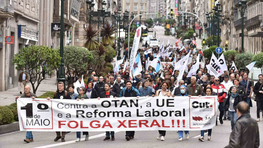 Manifestación da CUT en Vigo (Foto: Nós Diario).