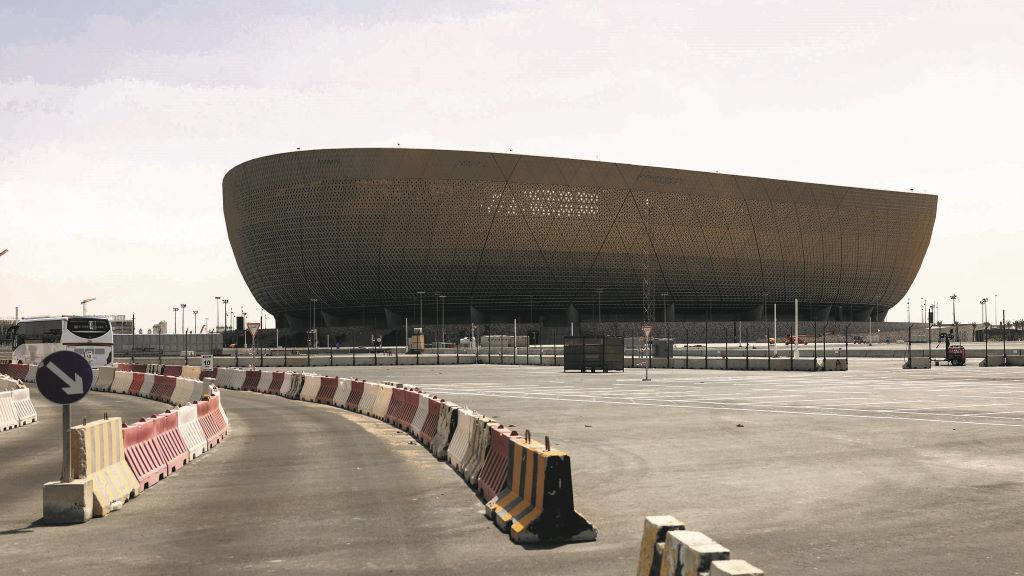 Vista exterior do Estadio Icónico de Lusail, que acollerá a final do Campionato do Mundo de Fútbol o próximo 18 de decembro. (Foto: Europa Press).