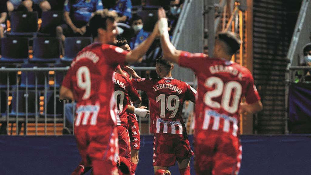 No encontro da primeira volta, disputado o 4 de setembro do pasado 2021, Lugo e Fuenlabrada empataron a un gol no Fernado Torres. (Foto: La Liga).
