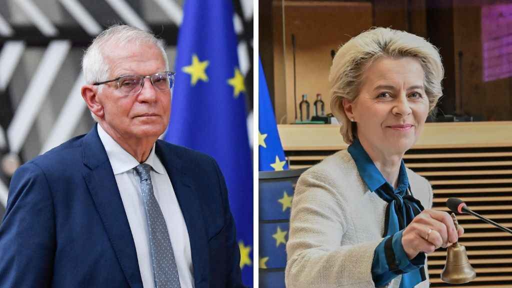 Josep Borrell e Ursula von der Leyen, esta semana, en Bruxelas. (Fotos: Europa Press)