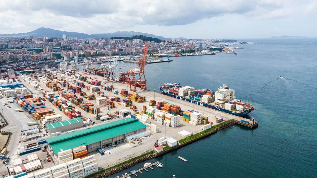 Vista aérea do porto de Vigo. (Foto: Europa Press)