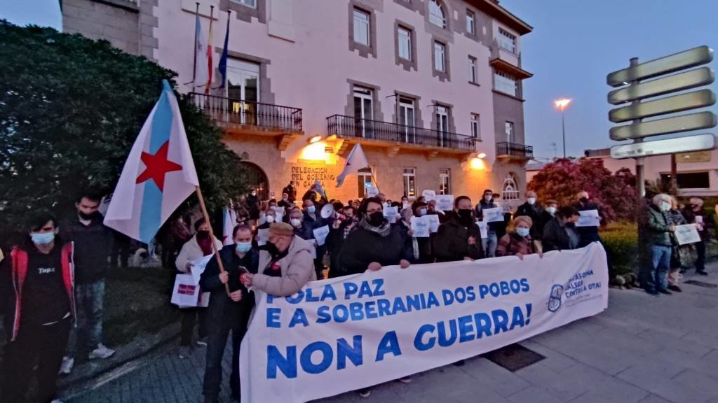 Manifestación da Plataforma Galega contra a OTAN decorrida na Coruña o pasado febreiro. (Foto: Nós Diario)