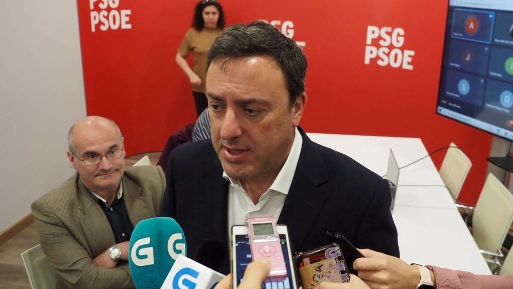 Valentín González Formoso, secretario xeral do PSdeG, este sábado en Compostela. (Foto: Europa Press)