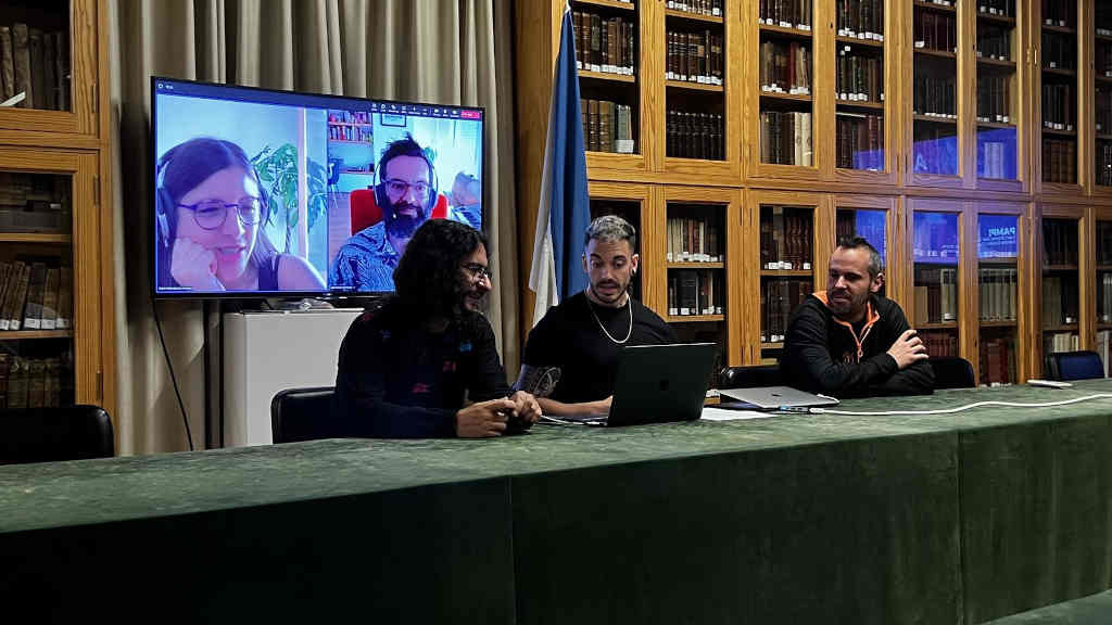 Presentación de 'AI-Lalelo' esta cuarta feira en Compostela. (Foto: Europa Press).