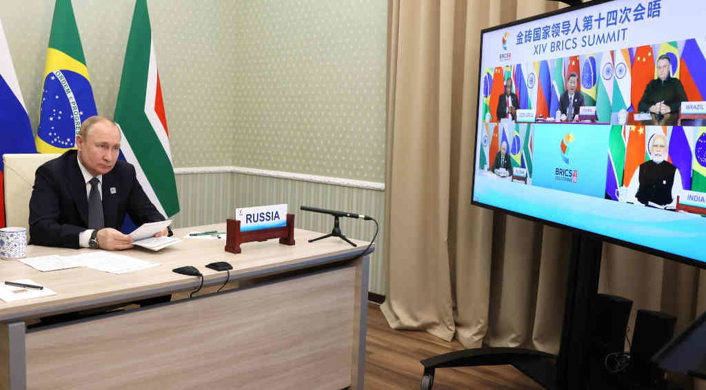 A décimo cuarta cimeira do BRICS decorreu de forma telemática. (Foto: Europa Press)