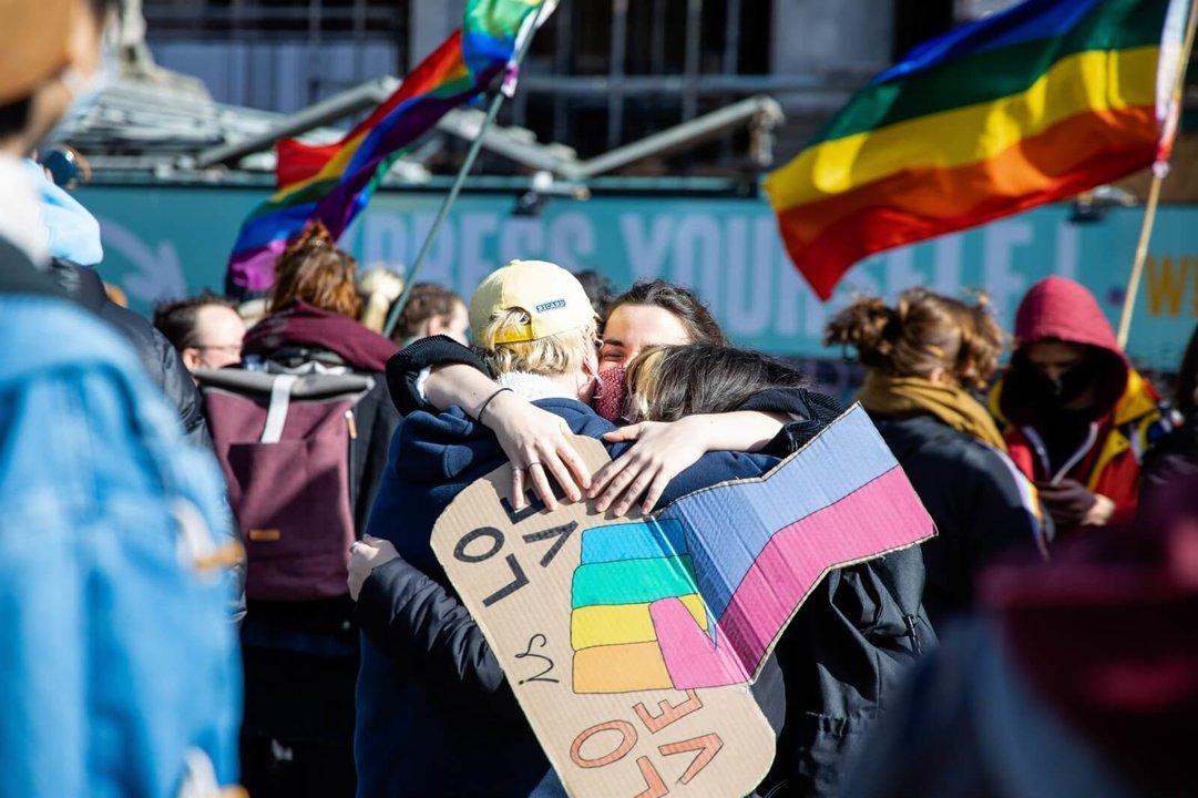 Manifestación polos ataques contra a comunidade LGTBI. (Foto: Europa Press)